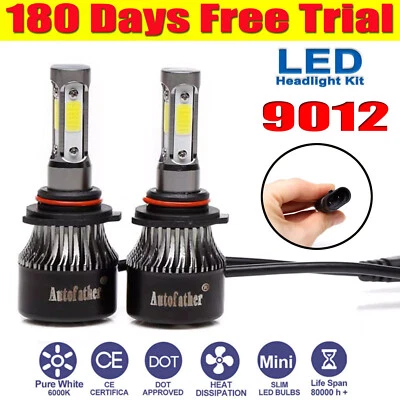 LED Headlight Kit 9012 6000K White Hi/Low Bulbs for DODGE Dart 2013-2015 - Image 1 of 4