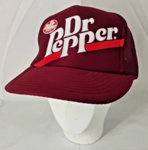 Vintage 1980s DR. PEPPER Truckers Hat Advertising Promo Excellent Not Worn - Picture 1 of 11