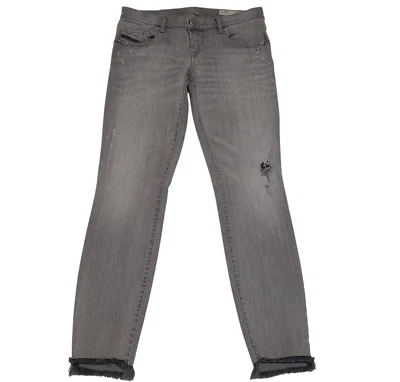 Diesel Jeans Women's 28 (Measures 30) Gray Grupee Ankle C2 Super Slim Low Rise - Image 1 of 4