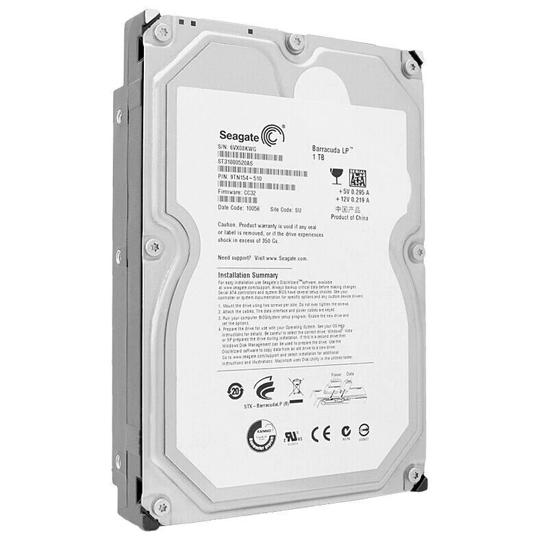 ST31000520AS Hard Drive Seagate Barracuda LP 1TB 5900 rpm 32MB SATA II 3.5 " - Image 1 of 1