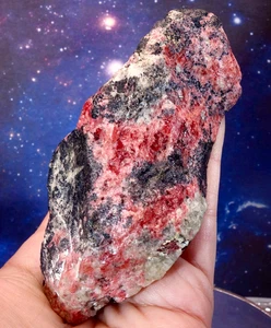 Natural Deep Red Pink Gemmy Rhodonite Rough Specimen, Zimbabwe A Grade - Foto 1 di 7