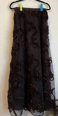 Maxi Falda Sherrie Bloom Peter Noviello Chetta B 3 Capas Forrada de Tul Talla 6 Foto 1 de 4