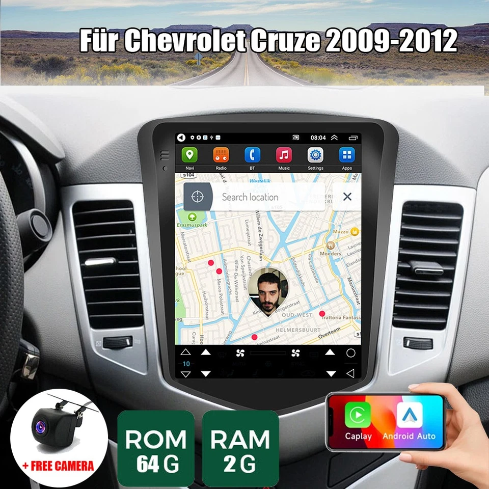 Für Chevrolet Cruze 2009-2012 9.7" Autoradio Apple Carplay GPS DSP BT Android 15 - Bild 1 von 4
