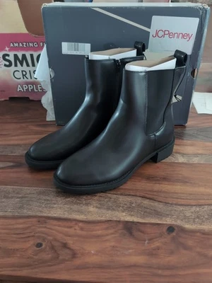 Worthington Women’s Franz Black Block Heel Chelsea  Boots Memory Foam Size 10  - Image 1 of 4