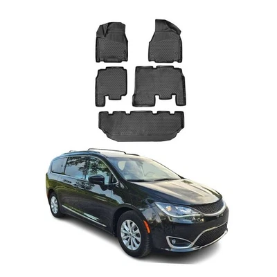 Tapetes forro OMAC para Chrysler Pacifica 2017-2021 7 asientos negro TPE 5 piezas Foto 1 de 4