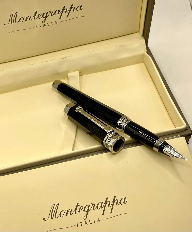 Pluma Estilográfica NOS MONTEGRAPPA NeroUno - Plumín 18k M - Caja y Papeles - Convertidor - Italia Foto 1 de 4