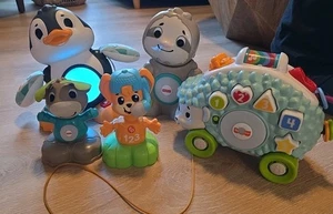 Fisher Price Linkimals interaktives Spielzeug 5 Pinguine Faultier Biber Fuchs Elch Set - Bild 1 von 5
