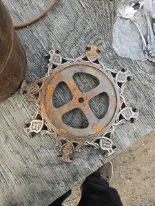 Antike Gusseisen Decken Hänge Leuchte VIKTORIANISCH - Bild 1 von 1