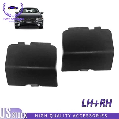 2x Para Mazda 6 2014 2015 2016 2017 Parachoques trasero Gancho de remolque Cubierta Tapa Foto 1 de 4
