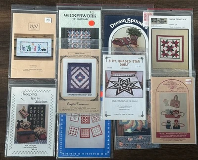 Lot Of 10 Vintage Various Quilt Patterns  - Image 1 of 4
