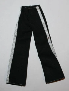 Mattel My Scene Male Barbie Doll Black Pants with Gray Satin Stripes - Picture 1 of 3