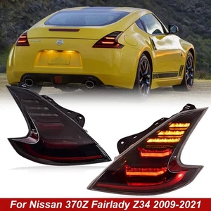 2PCS Smoked LED Tail Lights For Nissan 370Z Fairlady Z34 2009-2021 w/Sequential - Picture 1 of 14
