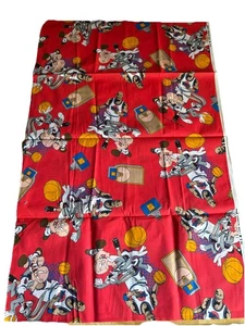 Vintage 1996 Bugs Bunny Elmer Fudd - Space Jam Michael Jordan Fabric 23”x36” - Picture 1 of 6