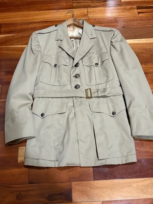 WWII-Korean War Marine Corps Custom Tailored USMC Tan Officer's Uniform - Image 1 of 4