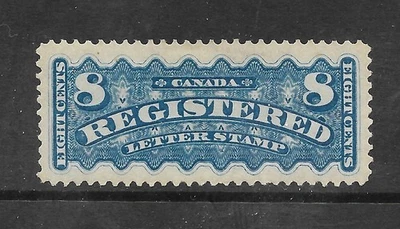 Canada 1876: F3 8c Registration Stamp with original gum, VF MH - Image 1 of 2