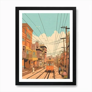 Dhaka Bangladesh Travel Illustratio Framed Wall Art Poster Canvas Print Picture - Picture 1 of 4