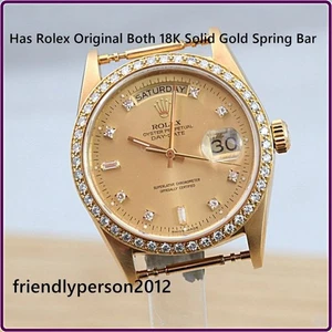 1993 Rolex  Day-Date Pave Diamond Bezel Ref 18048 Diamond Dial Double Quick Set - Picture 1 of 18