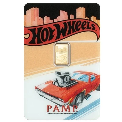 Barra de oro fino PAMP Suisse Hot Wheels Race to Win 1 gramo .9999 - 5.000 de colección Foto 1 de 4