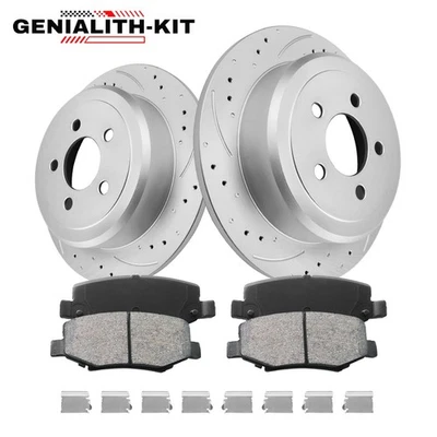 316mm Rear Drilled Brake Rotors Brake Pads for Dodge Nitro 2007 - 2011 - Imagem 1 de 4