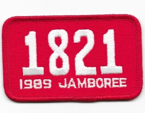 Troop Number 1821 1989 National Jamboree Patch Boy Scouts of America BSA - Picture 1 of 2