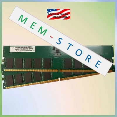 128GB kit 2x64GB DDR5-5600 ECC UDIMM RAM Compatible w/ AsRock B650E PG-ITX WiFi - Image 1 of 4