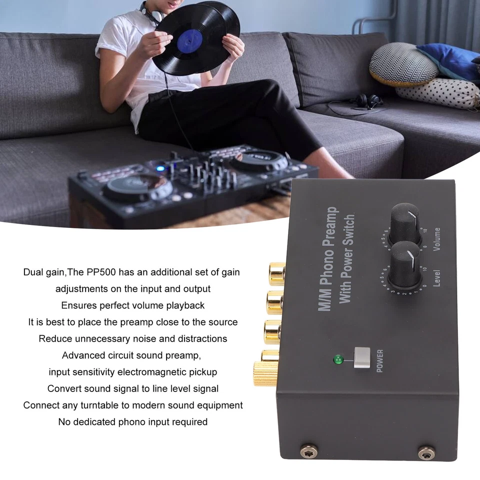 PP500P Phono Preamp Professional Low Noise Opera-tion Record Player Preamplifier - Bild 1 von 4