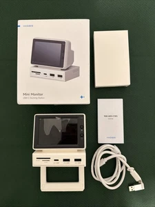 Hagibis Mini Monitor USB-C Docking Station 3.5'' IPS Screen For Windows - Picture 1 of 10