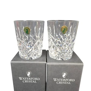 Waterford Cristal Araglin Antiguo 12 OZ Vaso Rocas Vidrio Nuevo Juego de 2 - Imagen 1 de 11