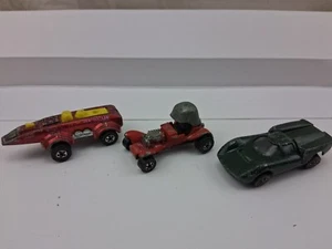 Hot Wheels Redlines Red Baron Hot Rod Flying Colors Series 1974 + Dos más - Imagen 1 de 4