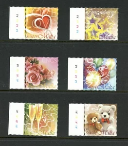 N955  Malta   2007   hearts  roses  balloons  teddy bears   6v.   MNH - Picture 1 of 1