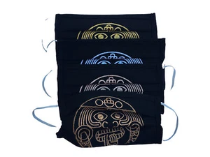 4 Pack of Handmade Mexican Embroidered Fabric Face Masks - Aztec Face Mask - Picture 1 of 1