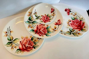 Vajilla y artículos para servir Lefton Americana Rose ~ Lote de 4 ~ de colección - Imagen 1 de 12