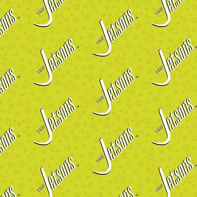 Tela de algodón verde brillante con logotipo de The Jetsons Collection se vende por yarda Foto 1 de 2