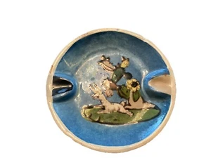 Vintage Tlaquepaque mexikanische Keramik Zigaretten Aschenbecher Kaktus und Kaninchen - Bild 1 von 3
