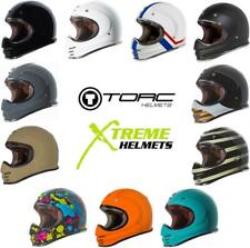 Torc T3 Retro Moto Helmet Motorcycle Full Face Removable Visor DOT ECE XS-2XL