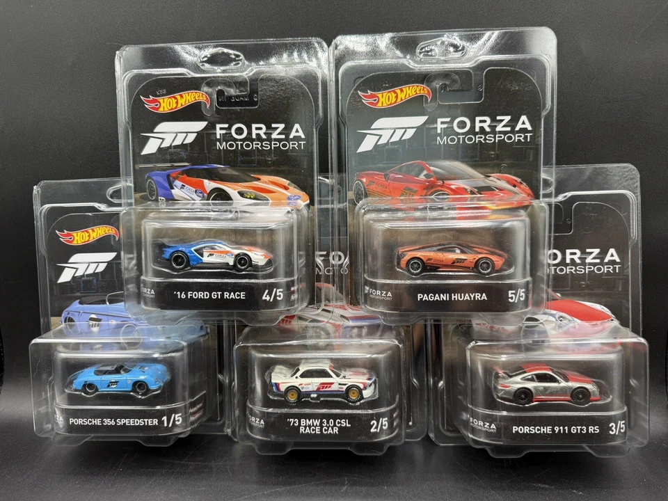 Hot Wheels Forza Motorsport 2018 Real Riders Mattel Porsche BMW Ford NEW Minty - Image 1 of 1