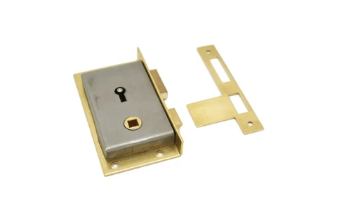 Armoire Wardrobe Furniture Half Mortise Lock Replica Antique Cabinet Lock Brass Cover