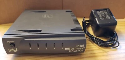Intel InBusiness  5 Port 10Base-T Ethernet Network Hub - Free Shipping - Image 1 of 4