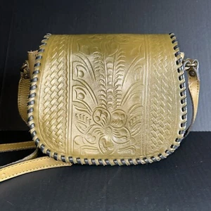 Alforja Patricia Nash Salerno Retro Pulido Cuero Italiano Verde - Imagen 1 de 18