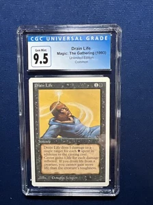 MTG Unlimited Drain Life CGC 9.5 GEM MINT (Blue Label 10)  1993 - Picture 1 of 2