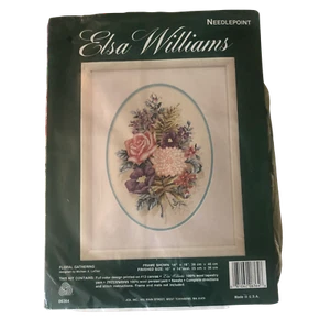"Kit de punta de aguja Elsa Williams reunión floral 10"" x 14"" Michael A. LeClair" - Imagen 1 de 7