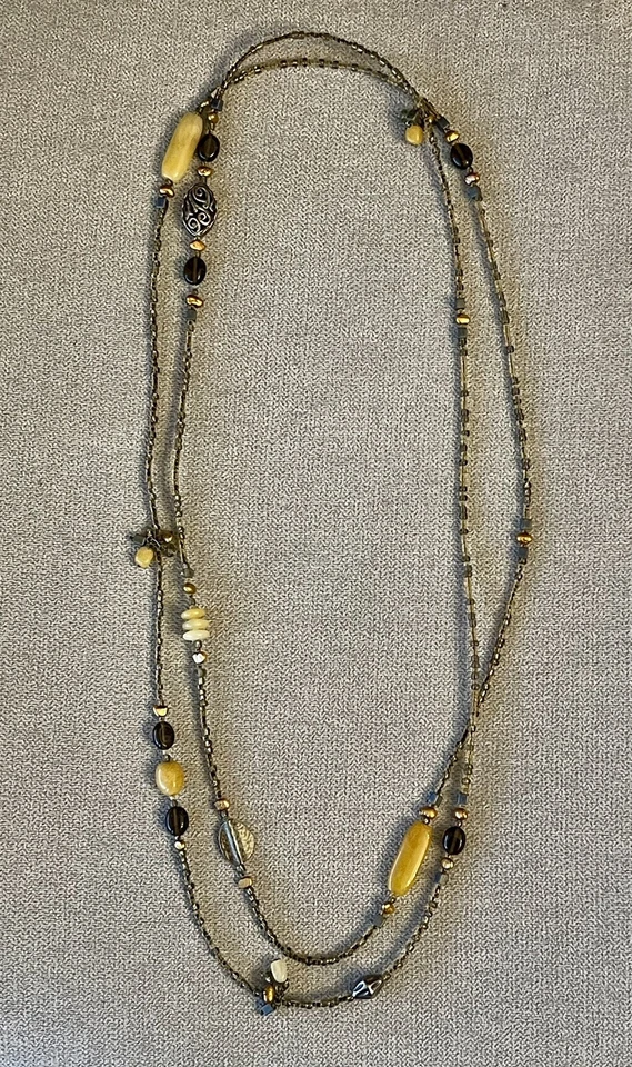 Collar Largo Silpada N1928 Plata de Ley, Serpentina, Perlas de Bronce y Vidrio Foto 1 de 1