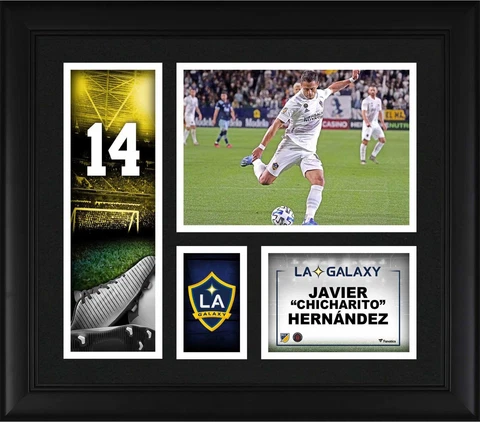Javier Chicharito Hernandez LA Galaxy Framed 15x17 Player Core Collage Cover
