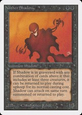 Nether Shadow Unlimited HEAVILY PLD Black Rare MAGIC THE GATHERING CARD ABUGames