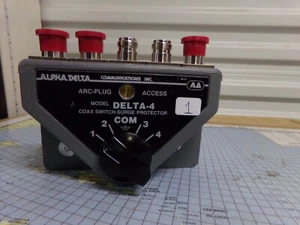 ALPHA DELTA COMM ARC-PLUG DELTA-4 COAX SWITCH-SURGE PROTECTOR USED UHF (1) - Zdjęcie 1 z 4