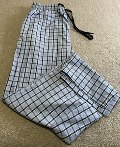PANTALONES DE SALÓN DE POPELINA TEJIDOS GRANDES PARA HOMBRES 60 % ALGODÓN 40 % POLI ROPA DE DORMIR A CUADROS - Imagen 1 de 16