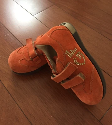 Nuevo GF Ferre Niña Bebé Niño Gamuza Naranja Tenis Zapatos 22 6 Foto 1 de 4
