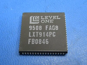 (1) LEVEL ONE LXT914PC FLEXIBLE QUAD ETHERNET REPEATER 10BASE-T 68 PIN PLCC NEW - Picture 1 of 2