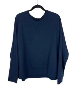 NEW Cozy Earth Bamboo Ultra Soft Pullover Size XXL Raglan Crew Navy Blue Top - Picture 1 of 10