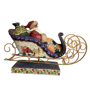 Figura Jim Shore Heartwood Creek 2004 Delivering Joy Santa in Sleigh 117719 - Imagen 1 de 13